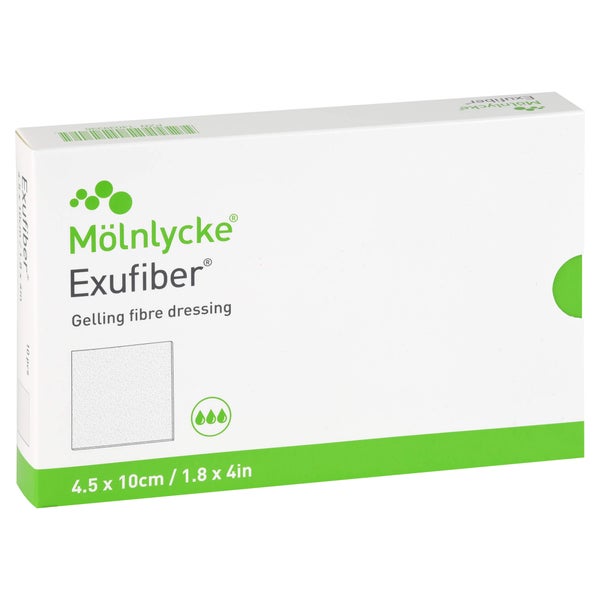 Exufiber 4,5x10 cm Gel-Faserverband 10 St