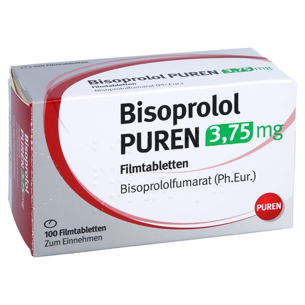 Bisoprolol Puren 3,75 mg Filmtabletten 100 St