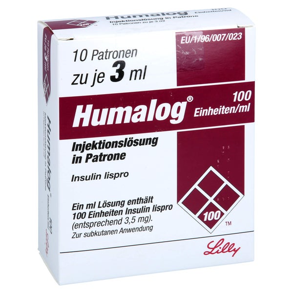 HUMALOG 100 E/ml Patrone Injektionslösung 10X3 ml