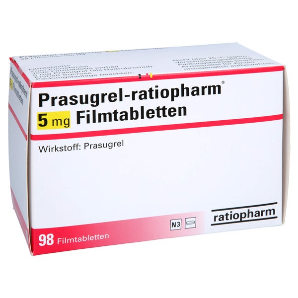 Prasugrel-ratiopharm 5 mg Filmtabletten 98 St
