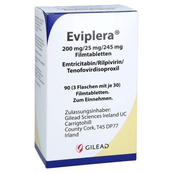 EVIPLERA 200 mg/25 mg/245 mg Filmtabletten 3X30 St