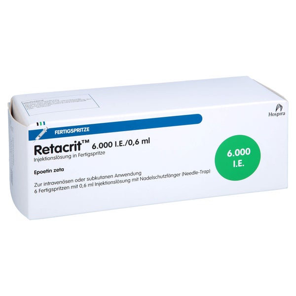 RETACRIT 6.000 I.E./0,6 ml Inj.-L.i.e.FS m.Si.Sys. 6 St