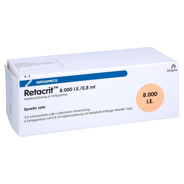 RETACRIT 8.000 I.E./0,8 ml Inj.-L.i.e.FS m.Si.Sys. 6 St