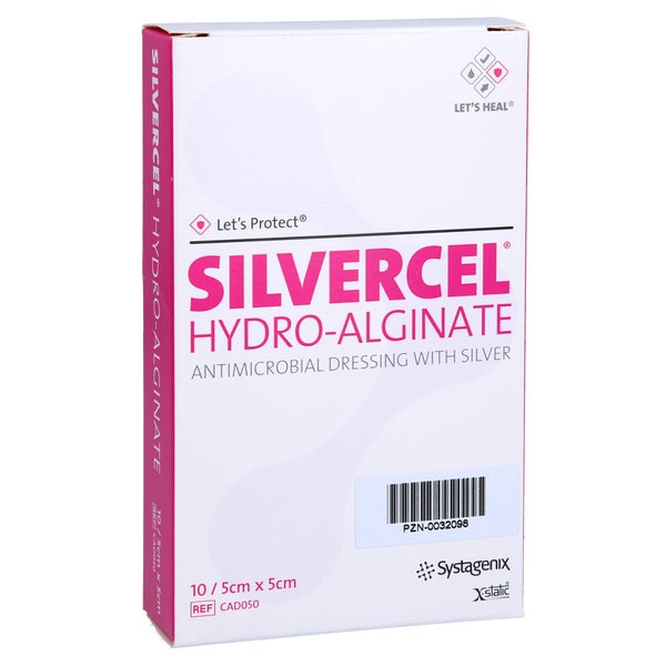 Silvercel Hydroalginat Verband 5x5 cm 10 St