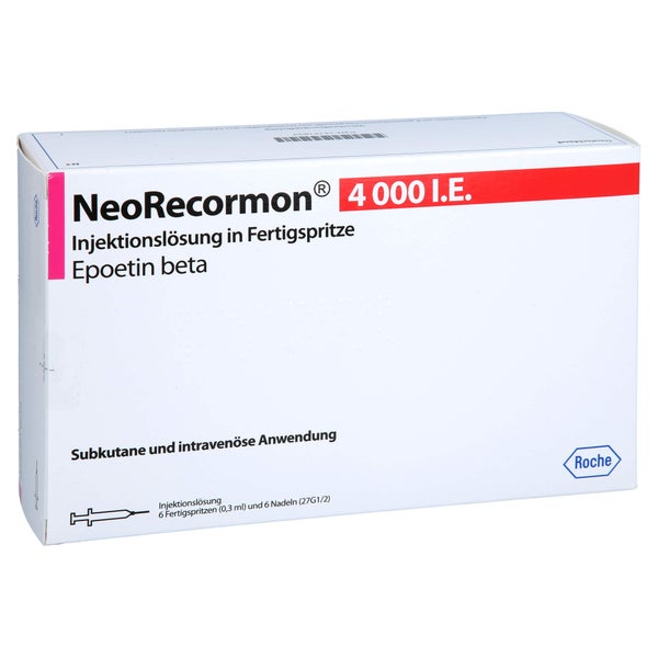 NEORECORMON 4.000 I.E. Injekt.-Lsg.i.e.Fertigspr. 6 St