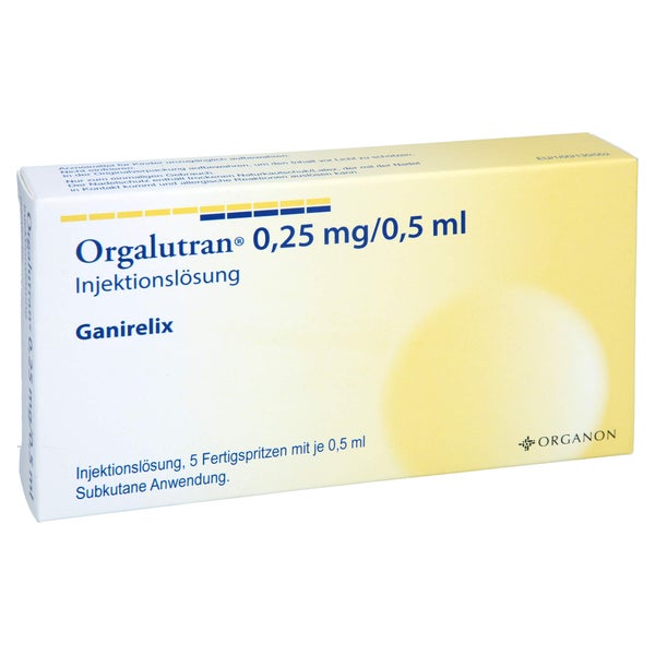 ORGALUTRAN 0,25 mg/0,5 ml Inj.-Lsg.i.e.Fertigspr. 5X1 St
