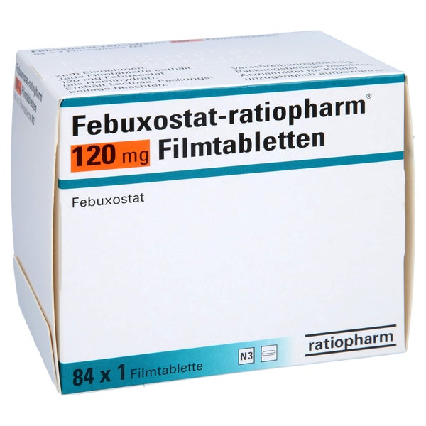FEBUXOSTAT-ratiopharm 120 mg Filmtabletten 84 St