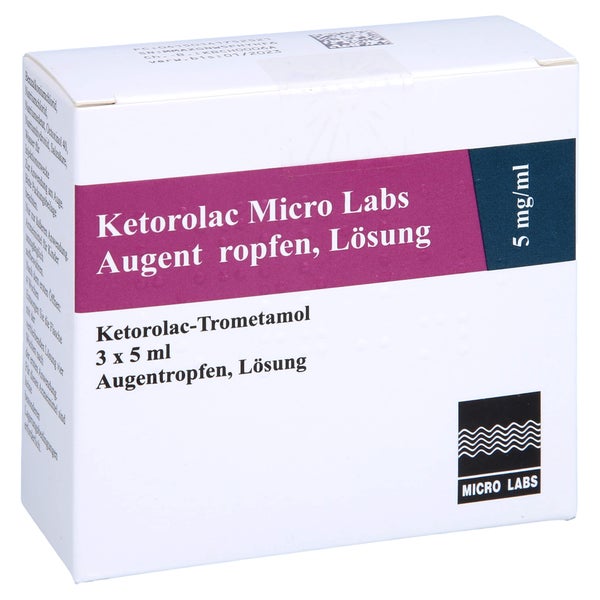 KETOROLAC Micro Labs 5 mg/ml Augentropfen Lösung 3X5 ml