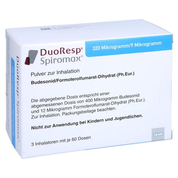 DUORESP Spiromax 320µg/9 µg/Dosis 3x60ED Inh.-Plv. 3 St