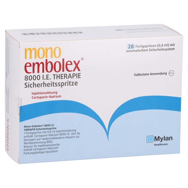 MONO EMBOLEX 8.000 I.E. Therapie Sicherheitsspr. 28 St