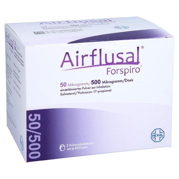 AIRFLUSAL Forspiro 50/500 µg/Dosis 60 Hub Inh.-P. 180 Sp