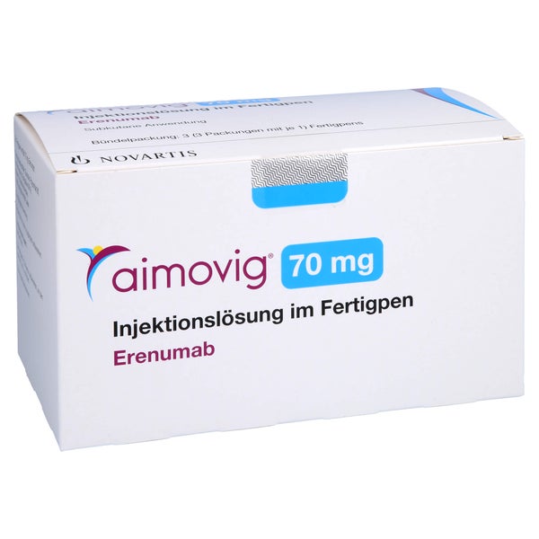 AIMOVIG 70 mg Injektionslösung im Fertigpen 3X1 St