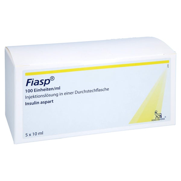 FIASP 100 E/ml Inj.-Lsg.i.e.Durchstechflasche 5X1X10 ml