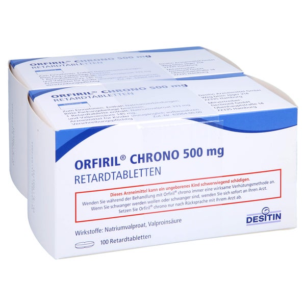 Orfiril Chrono 500 mg Retardtabletten 2X100 St
