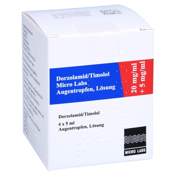 DORZOLAMID/Timolol Micro Labs 20 mg/ml+5 mg/ml ATR 4X5 ml