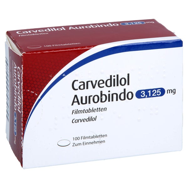 CARVEDILOL Aurobindo 3,125 mg Filmtabletten 100 St