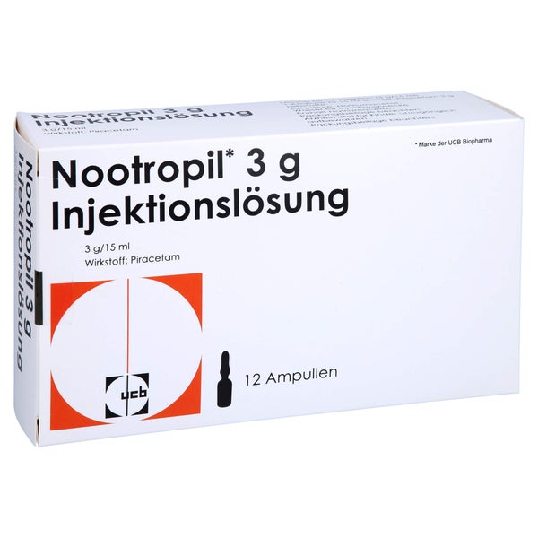NOOTROPIL 3 g Injektionslösung 3 g/15 ml Ampullen 12X15 ml