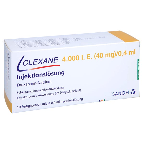 CLEXANE 4.000 I.E. 40mg/0,4ml Inj.-Lsg.i.e.F.-Sp. 10 St