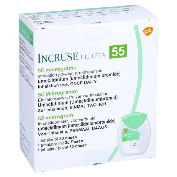 INCRUSE Ellipta 55 µg einzeldos.Plv.z.Inhal.30 ED 1 St