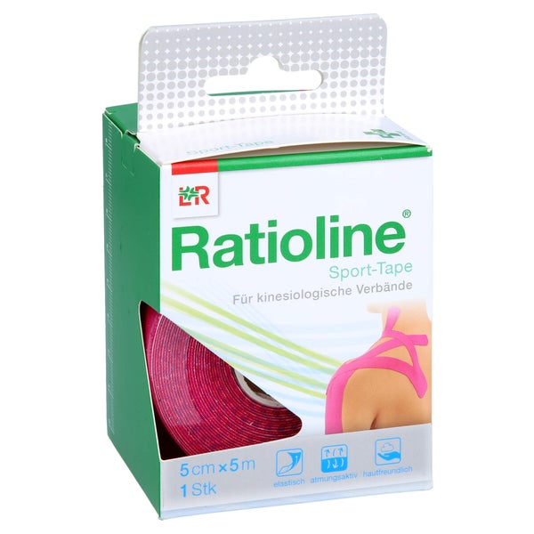 Ratioline Sport-tape 5 cmx5 m pink 1 St