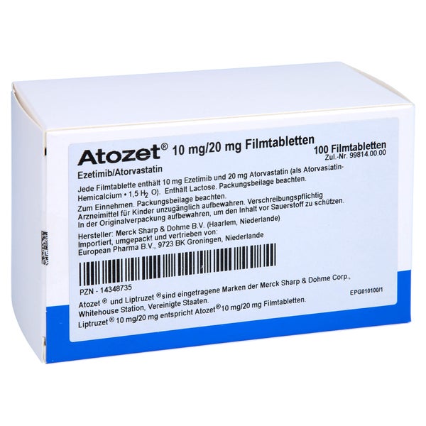Atozet 10 Mg/20 mg Filmtabletten 100 St
