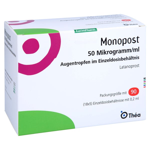 MONOPOST 50 Mikrogramm/ml Augentr.in Einzeldosen 90X0,2 ml