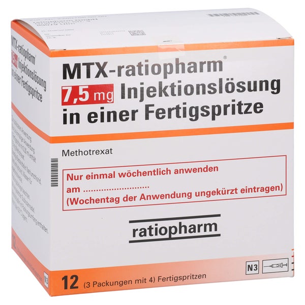 MTX-ratiopharm 7,5 mg Inj.-Lösung i.e.Fertigspr. 12 St