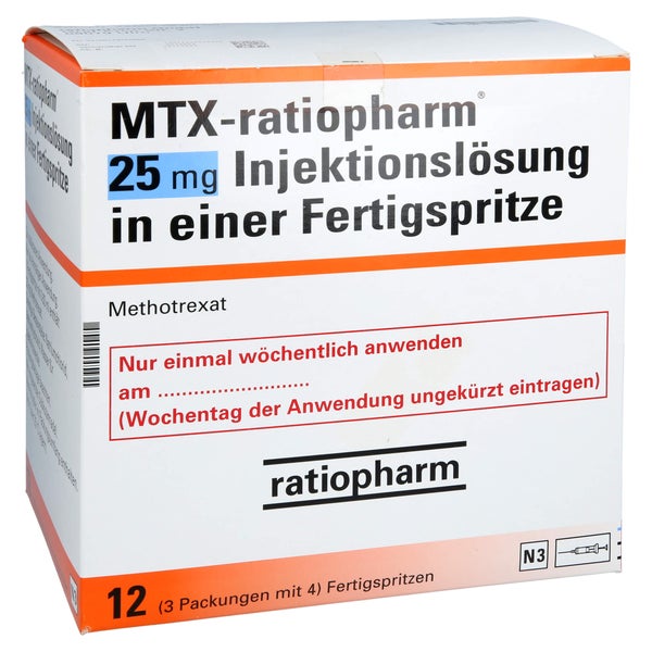 MTX-ratiopharm 25 mg Inj.-Lösung i.e.Fertigspr. 12 St
