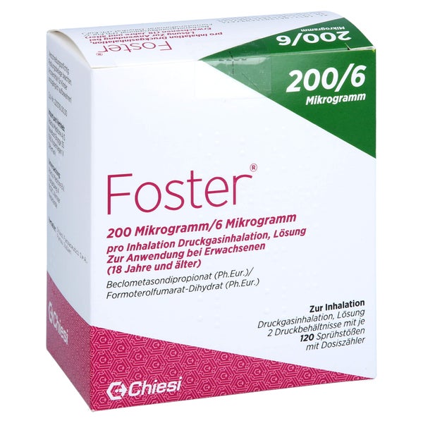 Foster 200/6 µg 120 Hub Dosieraerosol 2 St