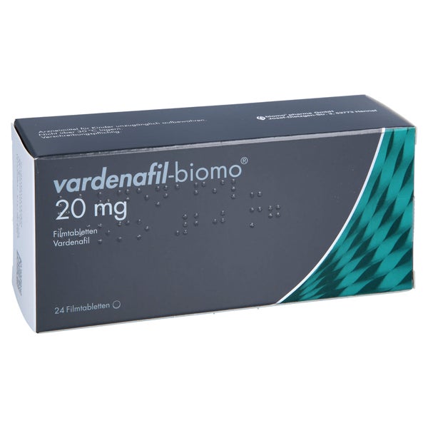 Vardenafil-biomo 20 mg Filmtabletten 24 St