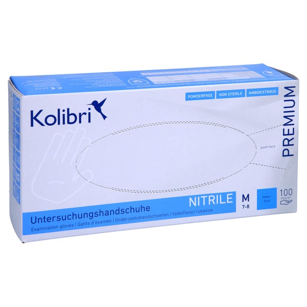 Kolibri Premium U.hands.nitril unst.pf M 100 St