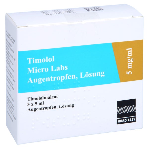 TIMOLOL Micro Labs 5 mg/ml Augentropfen Lösung 3X5 ml