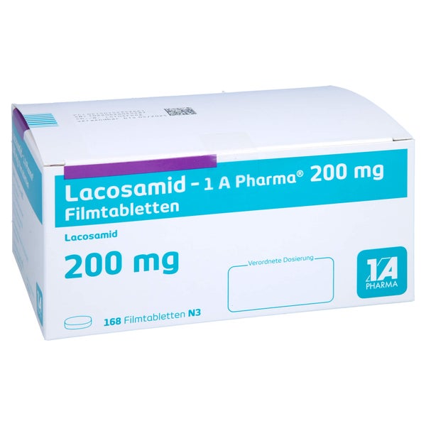 LACOSAMID-1A Pharma 200 mg Filmtabletten 168 St