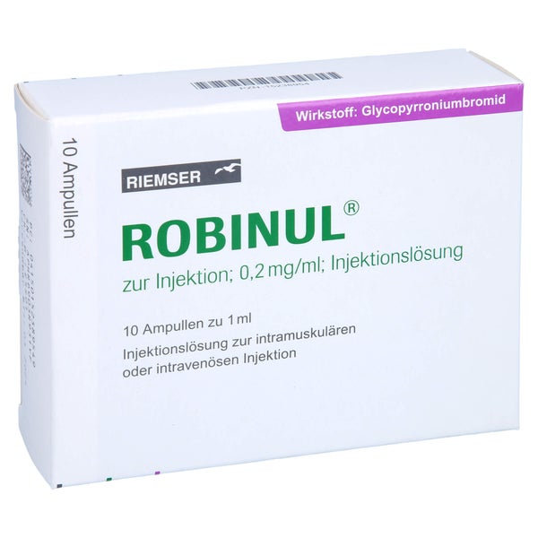 ROBINUL zur Injektion 0,2 mg/ml Injektionslsg. 10X1 ml