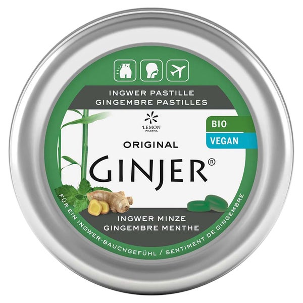 Ingwer Ginjer Pastillen Bio Minze 40 g