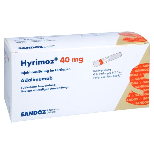 HYRIMOZ 40 mg/0,8 ml Inj.-Lösung im Fertigpen 6 St