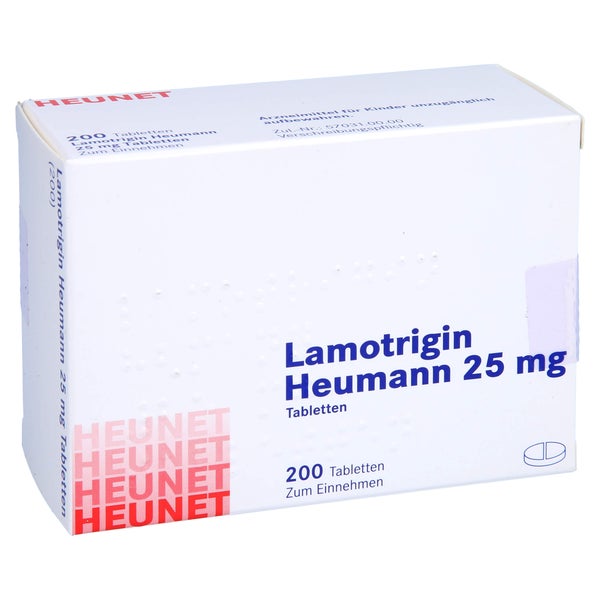 LAMOTRIGIN Heumann 25 mg Tabletten Heunet 200 St