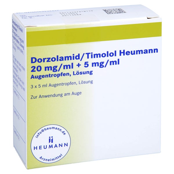 DORZOLAMID/Timolol Heumann 20 mg/ml+5 mg/ml ATR 3X5 ml