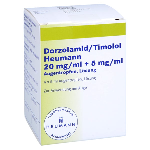 DORZOLAMID/Timolol Heumann 20 mg/ml+5 mg/ml ATR 4X5 ml