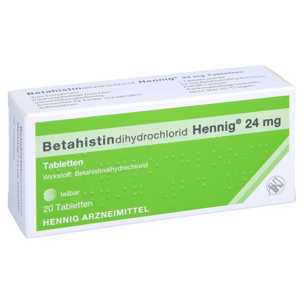 BETAHISTINDIHYDROCHLORID Hennig 24 mg Tabletten 20 St