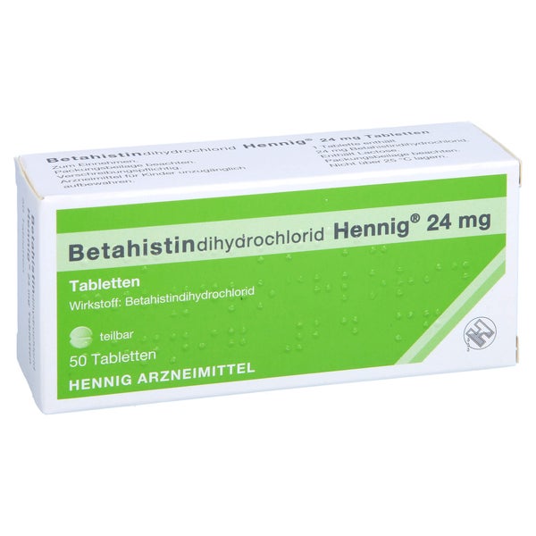 BETAHISTINDIHYDROCHLORID Hennig 24 mg Tabletten 50 St