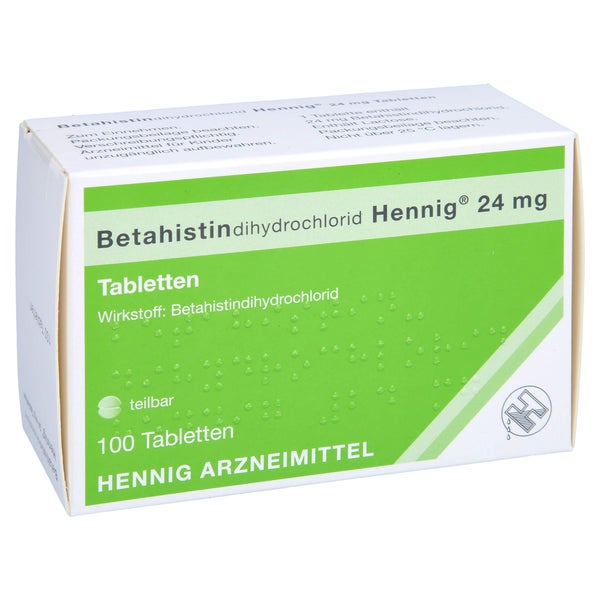 BETAHISTINDIHYDROCHLORID Hennig 24 mg Tabletten 100 St