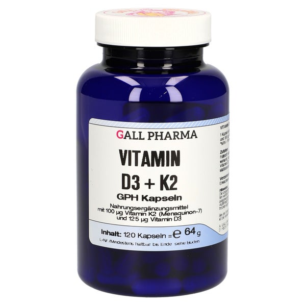 Vitamin D3+k2 GPH Kapseln 120 St