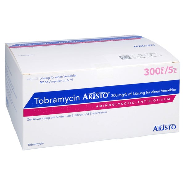 TOBRAMYCIN Aristo 300 mg/5 ml Lösung f.e.Vernebler 56 St