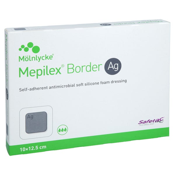 Mepilex Border Ag Schaumverb.10x12,5 Cm Steril 5 St