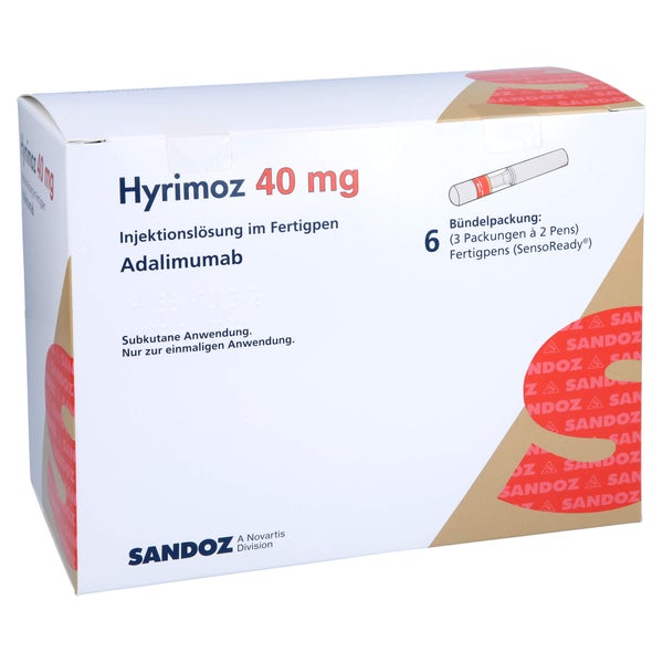 HYRIMOZ 40 mg/0,8 ml Inj.-Lösung im Fertigpen 6 St