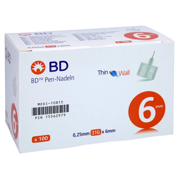 BD Pen-nadeln 0,25x6 mm 100 St