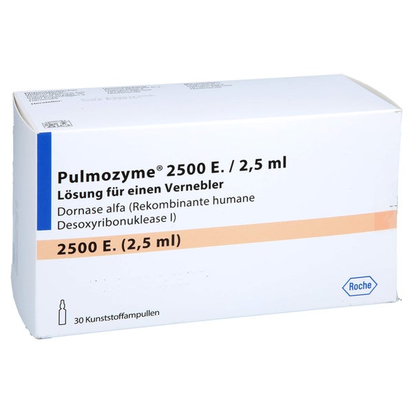 PULMOZYME 2.500 E./2,5 ml Lsg.f.Verneb.Kunsts.Amp. 30 St