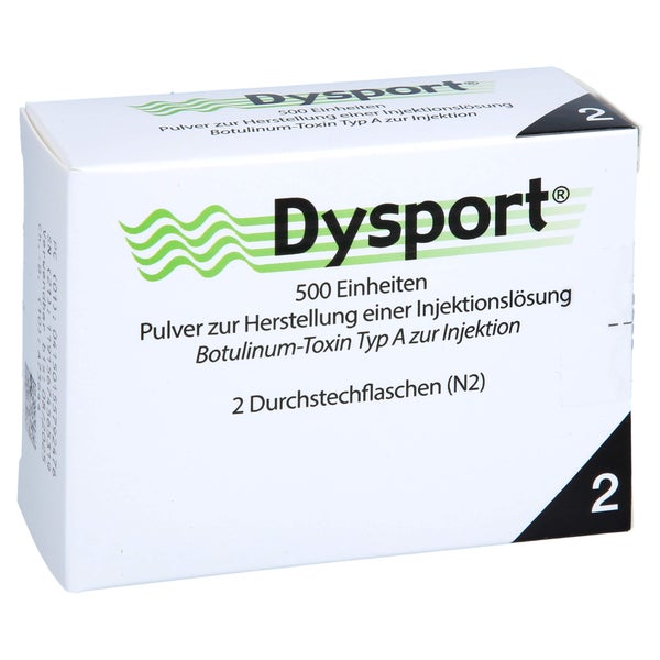 DYSPORT 500 Einheiten Pulver z.Herst.e.Inj.-Lsg. 2 St