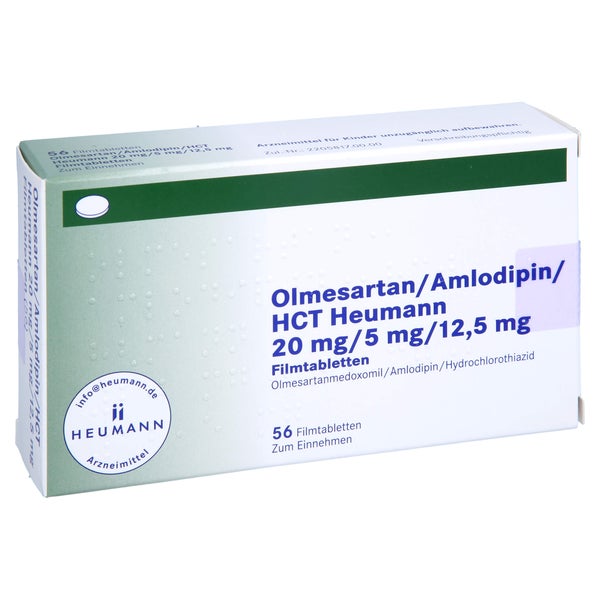 OLMESARTAN/Amlodipin/HCT Heumann 20/5/12,5mg FTA 56 St